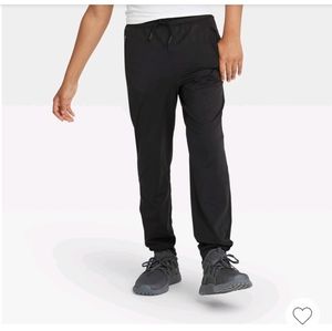 Boys' Soft Gym Jogger Pants, All in Motion, Size L Black